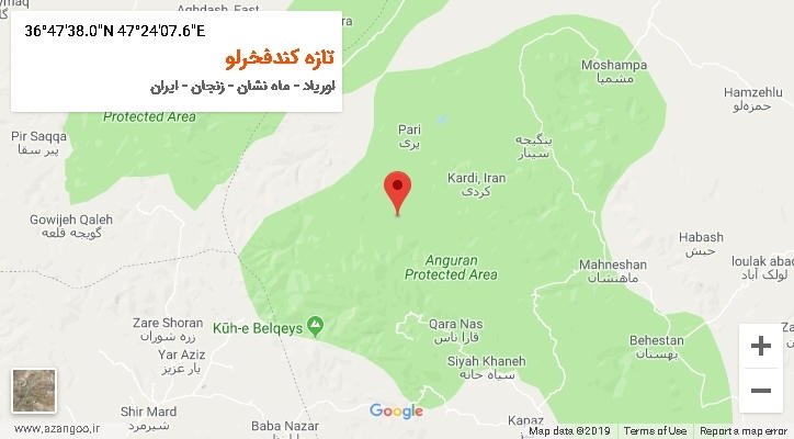 روستای تازه کندفخرلو بر روی نقشه