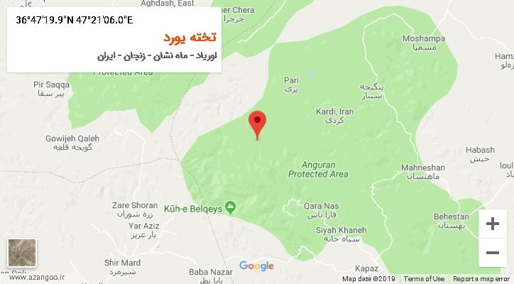 روستای تخته یورد بر روی نقشه