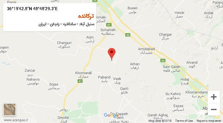 روستای ترکانده بر روی نقشه