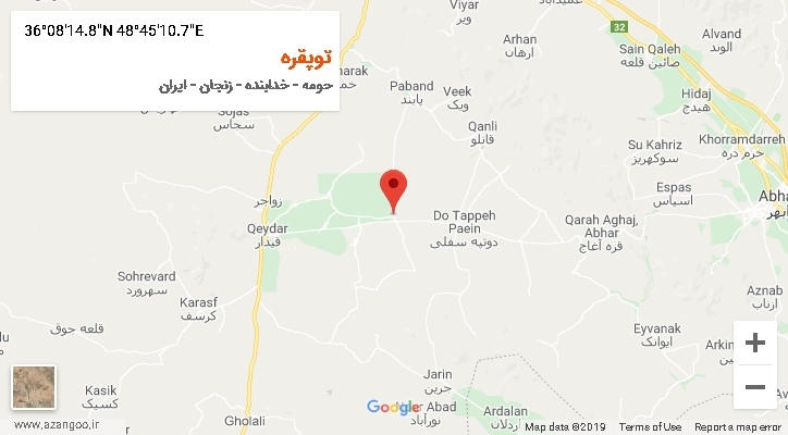 روستای توپقره بر روی نقشه
