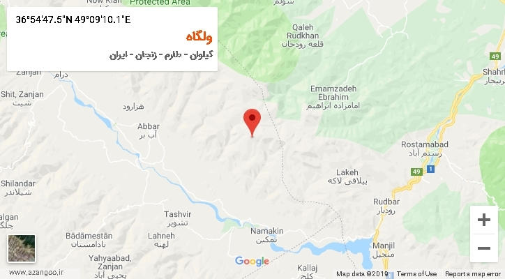 روستای ولگاه بر روی نقشه