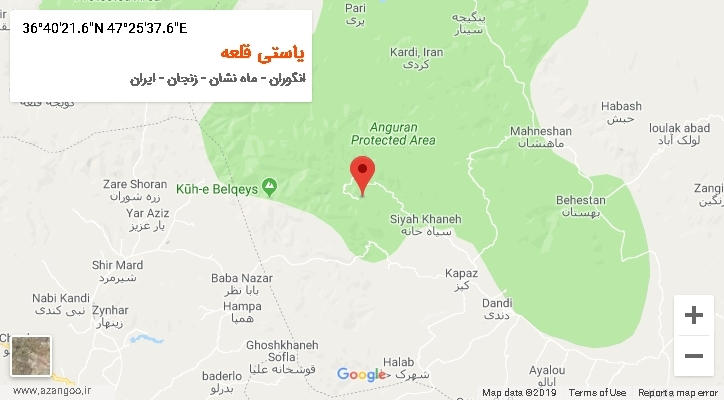 روستای یاستی قلعه بر روی نقشه