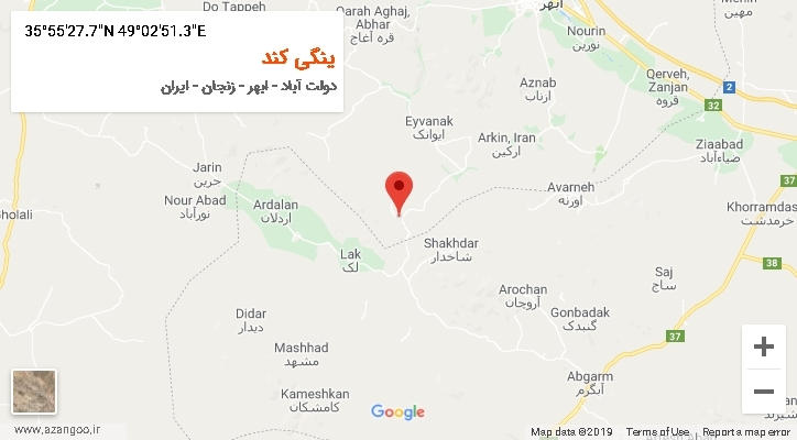 روستای ینگی کند بر روی نقشه
