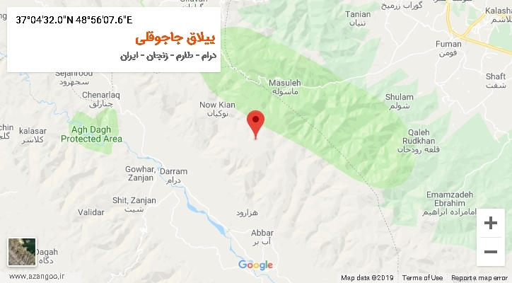 روستای ییلاق جاجوقلی بر روی نقشه