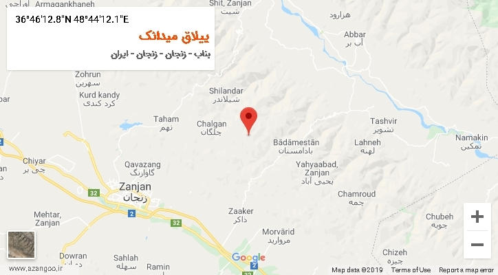 روستای ییلاق میدانک بر روی نقشه