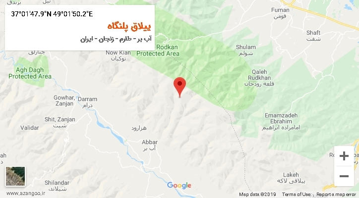 روستای ییلاق پلنگاه بر روی نقشه