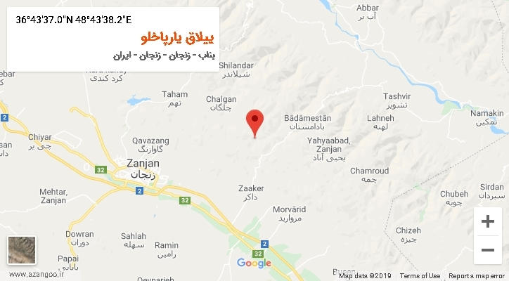 روستای ییلاق یارپاخلو بر روی نقشه