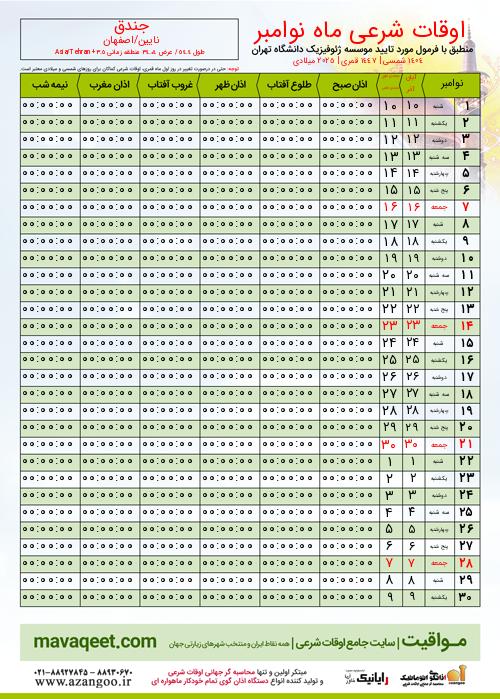 پیش نمایش فایل تصویری اوقات شرعی