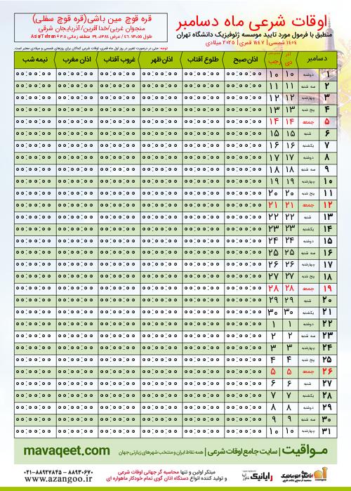 پیش نمایش فایل تصویری اوقات شرعی