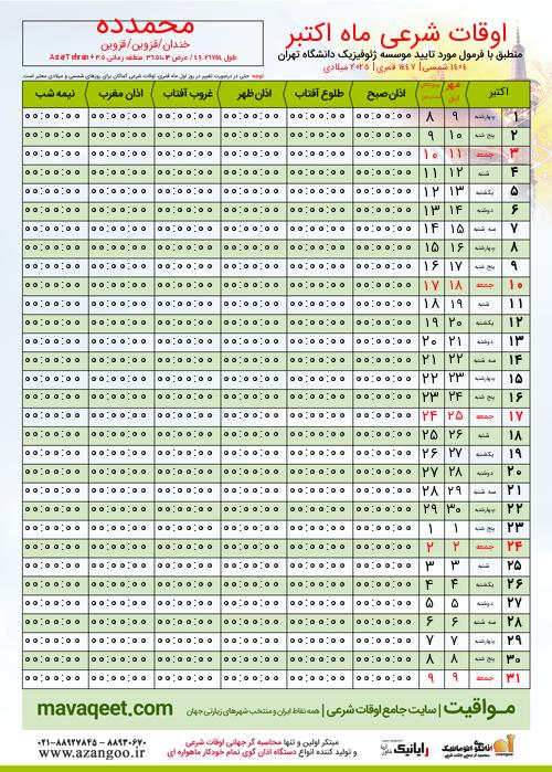 پیش نمایش فایل تصویری اوقات شرعی