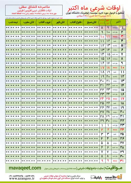 پیش نمایش فایل تصویری اوقات شرعی
