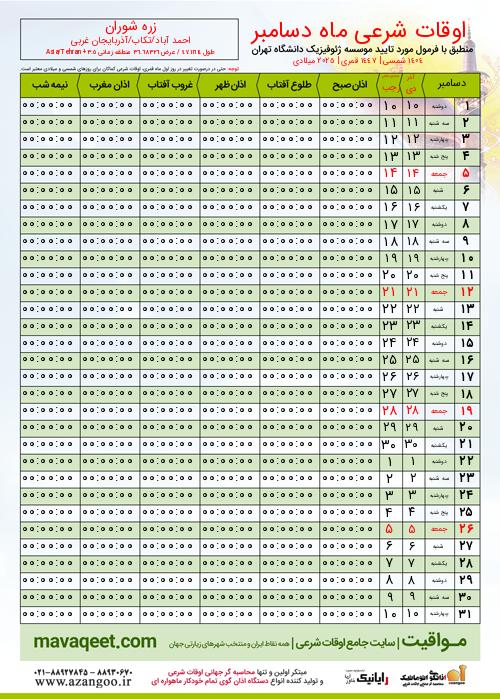 پیش نمایش فایل تصویری اوقات شرعی