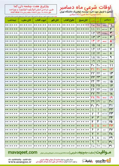 پیش نمایش فایل تصویری اوقات شرعی