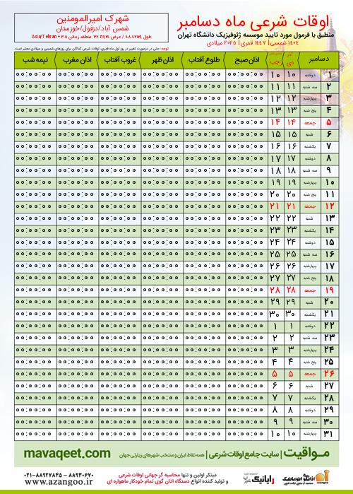 پیش نمایش فایل تصویری اوقات شرعی
