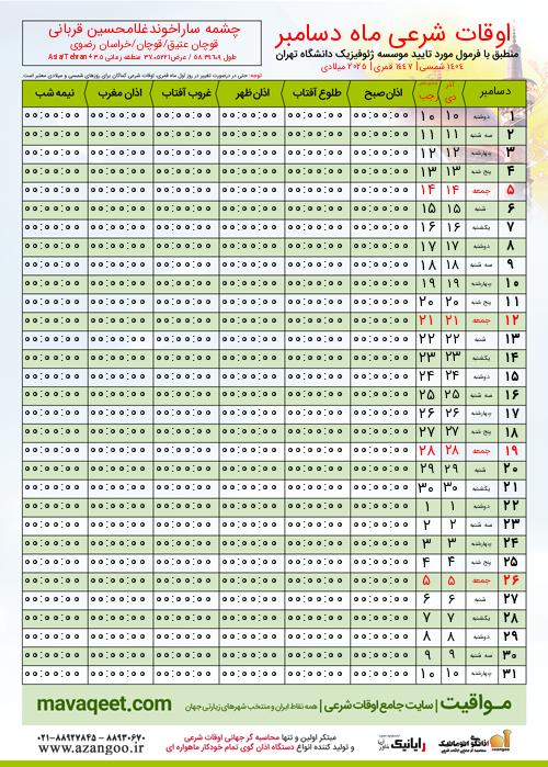 پیش نمایش فایل تصویری اوقات شرعی
