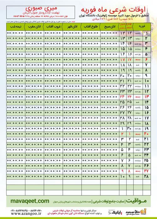پیش نمایش فایل تصویری اوقات شرعی