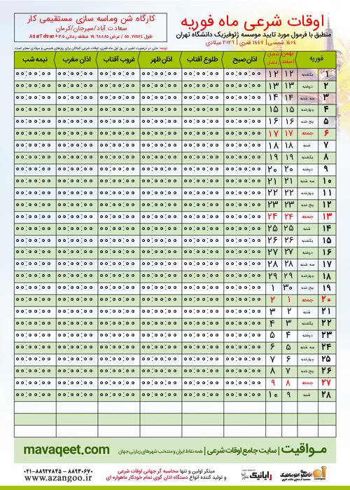 پیش نمایش فایل تصویری اوقات شرعی