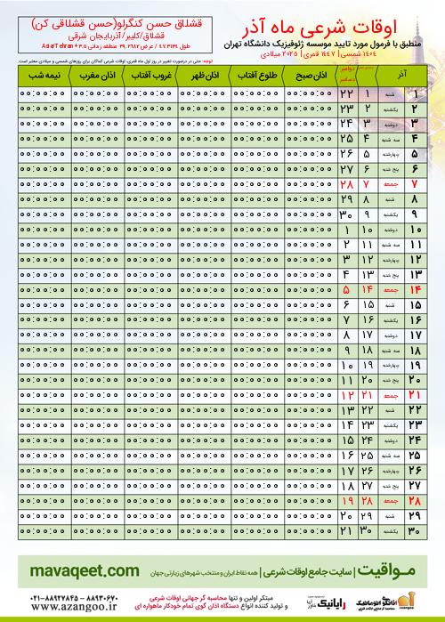 پیش نمایش فایل تصویری اوقات شرعی