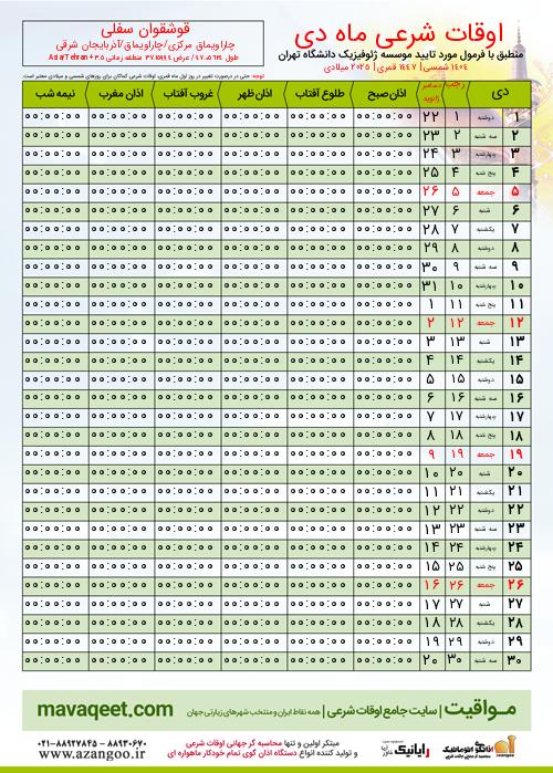 پیش نمایش فایل تصویری اوقات شرعی