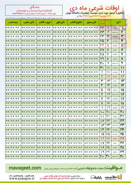 پیش نمایش فایل تصویری اوقات شرعی