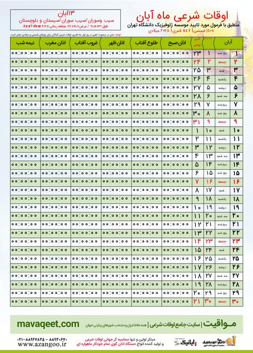 پیش نمایش فایل تصویری اوقات شرعی