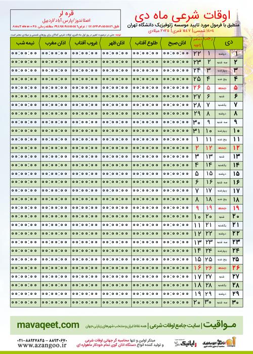 پیش نمایش فایل تصویری اوقات شرعی