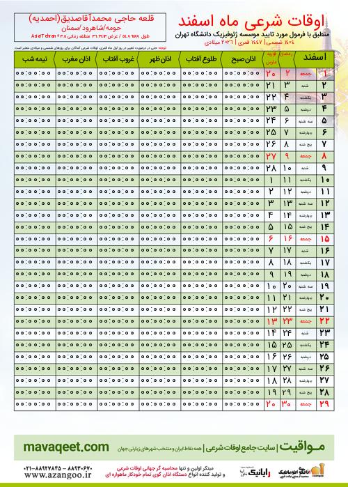 پیش نمایش فایل تصویری اوقات شرعی