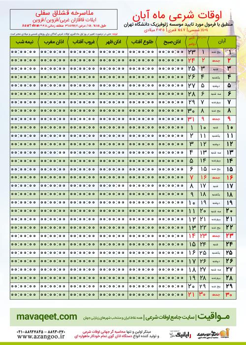 پیش نمایش فایل تصویری اوقات شرعی