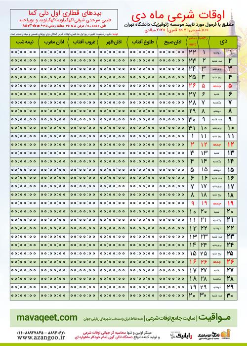 پیش نمایش فایل تصویری اوقات شرعی