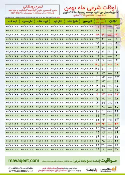 پیش نمایش فایل تصویری اوقات شرعی