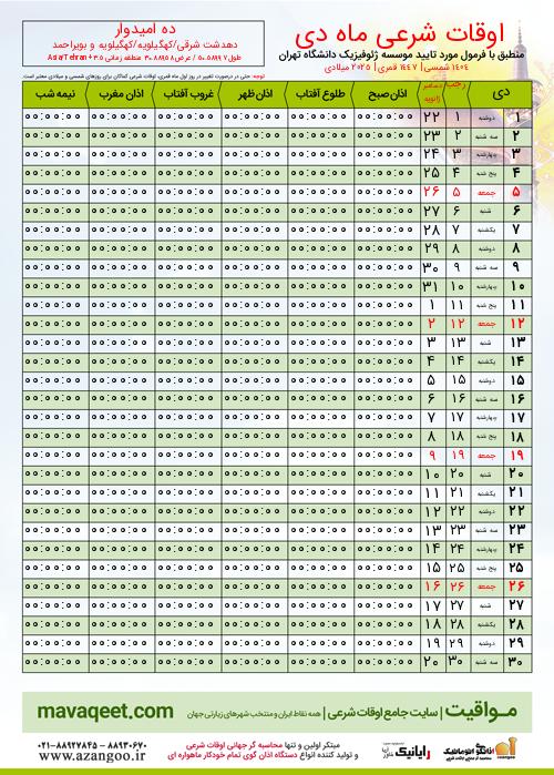 پیش نمایش فایل تصویری اوقات شرعی