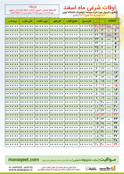 پیش نمایش فایل تصویری اوقات شرعی