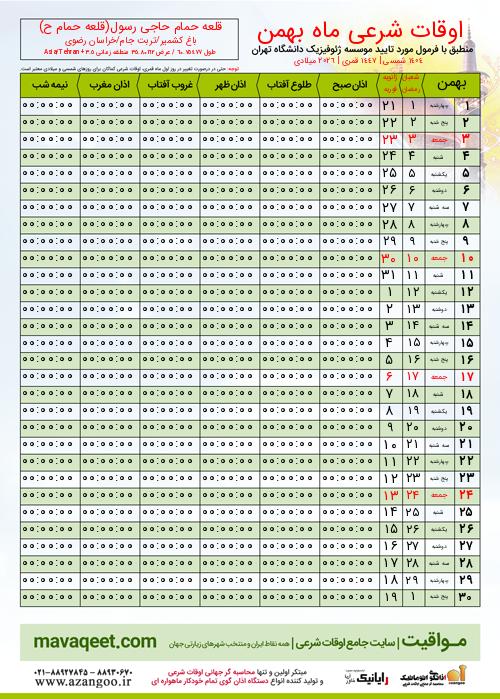 پیش نمایش فایل تصویری اوقات شرعی