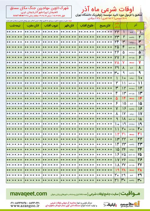 پیش نمایش فایل تصویری اوقات شرعی
