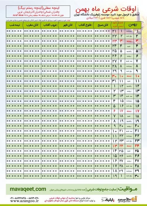 پیش نمایش فایل تصویری اوقات شرعی