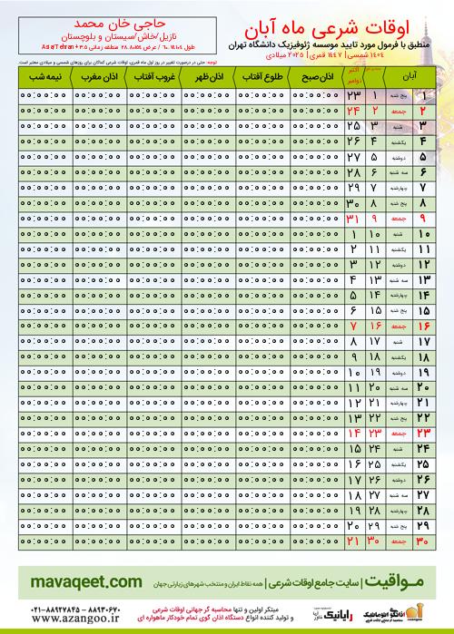 پیش نمایش فایل تصویری اوقات شرعی
