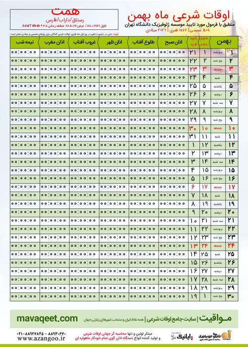 پیش نمایش فایل تصویری اوقات شرعی