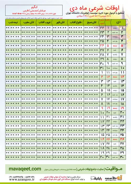 پیش نمایش فایل تصویری اوقات شرعی