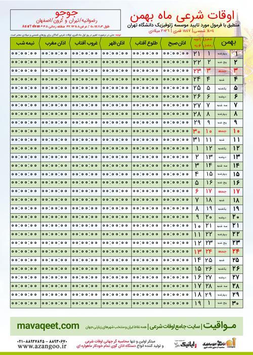 پیش نمایش فایل تصویری اوقات شرعی