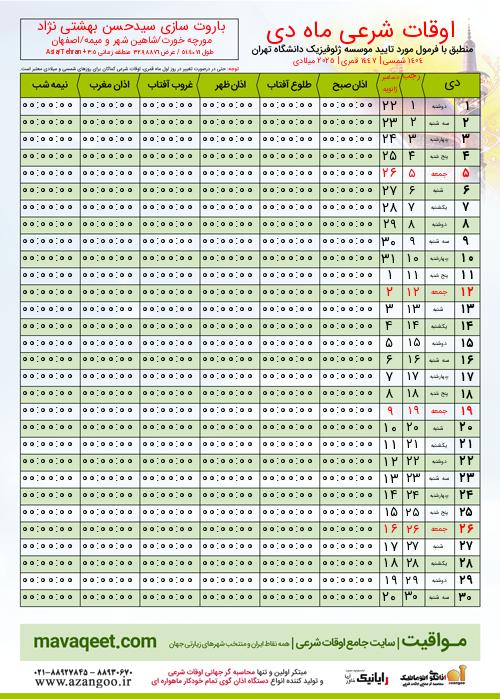 پیش نمایش فایل تصویری اوقات شرعی